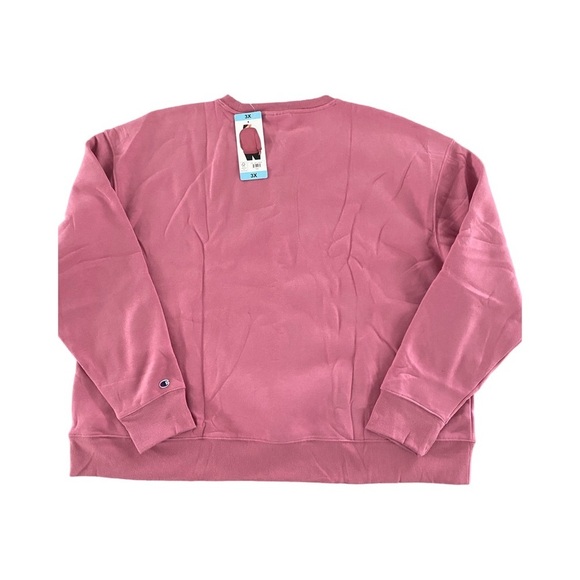 Champion Pink Long Sleeve Logo Fleece Sweatshirt NWT Size 3X - Picture 3 of 7